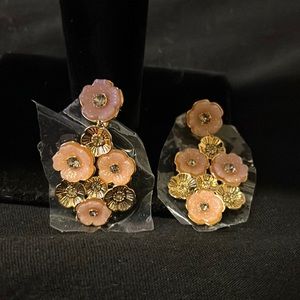 Coach remain flower hanging earrings. New, never worn